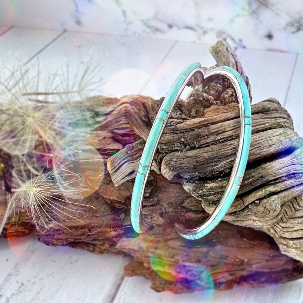 LARGE {Iron Maiden Turquoise} Hoops