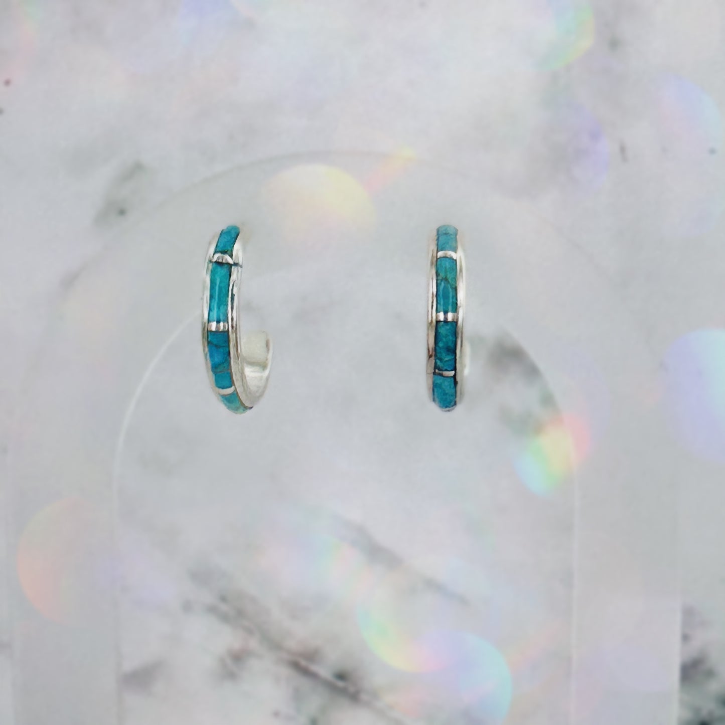 MINI {Kingman turquoise} Hoops