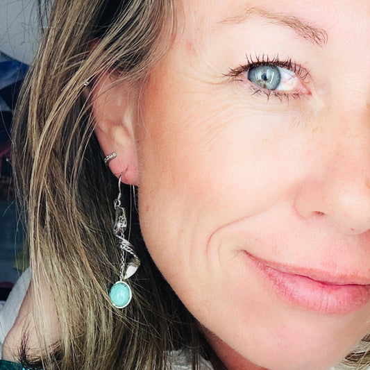 Twisted (Royston turquoise) Earrings