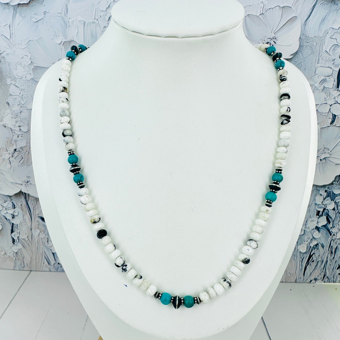 Alaska (white buffalo & turquoise) Necklace