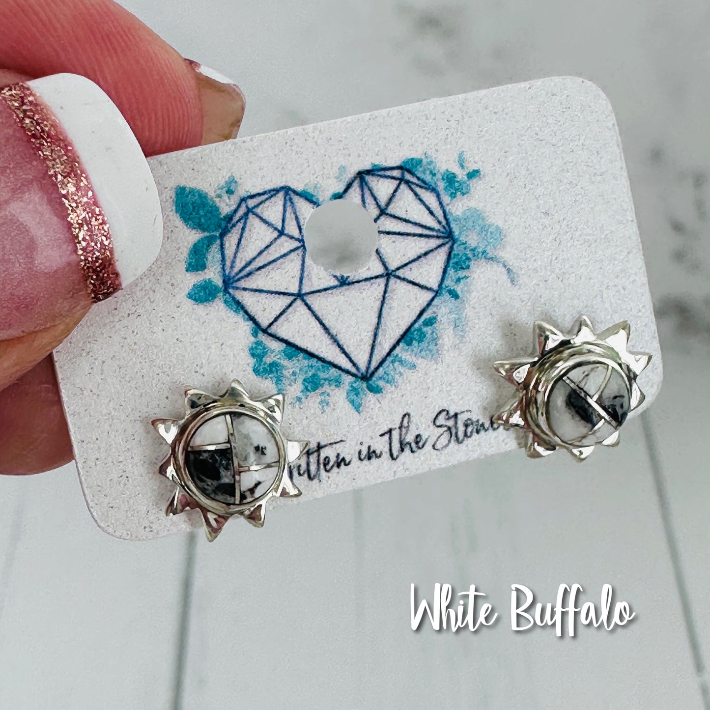 I’ve Got Sunshine {small turquoise sun} earrings