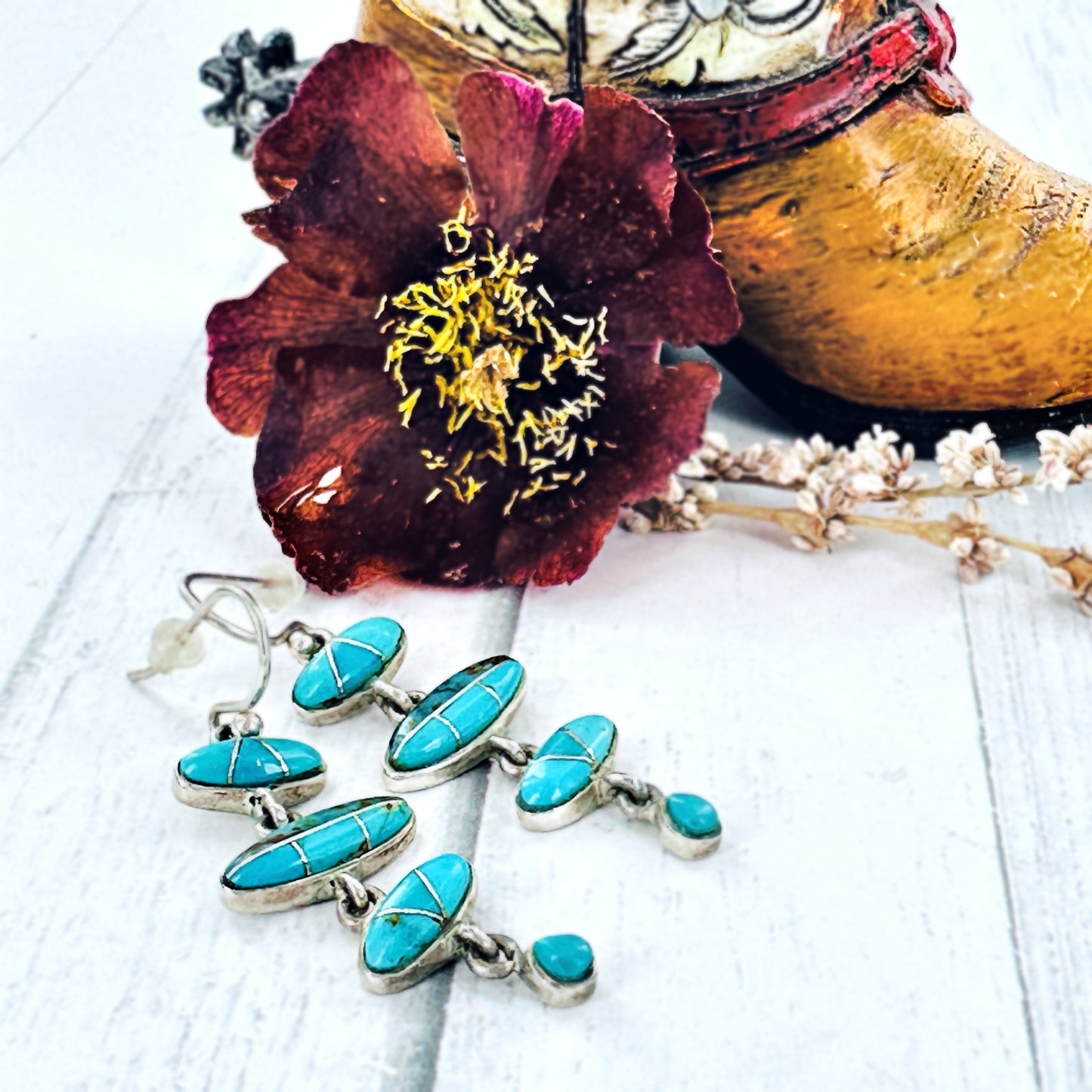 Mini Cascade Falls {Sierra Nevada turquoise} earrings