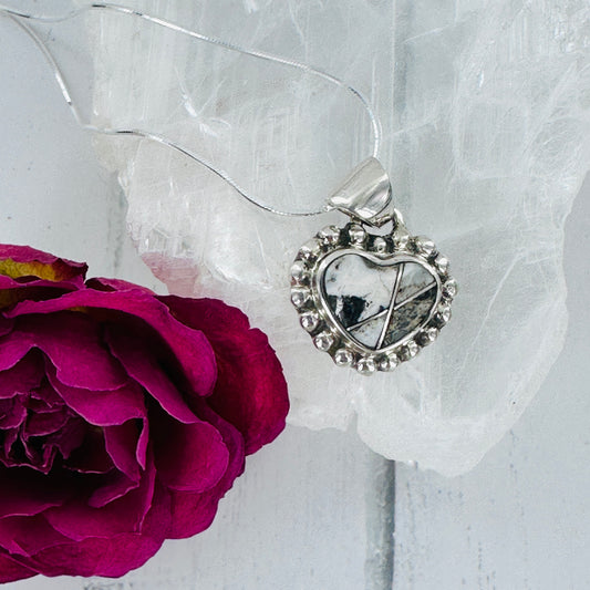 Matters of the Heart {white buffalo} Necklace