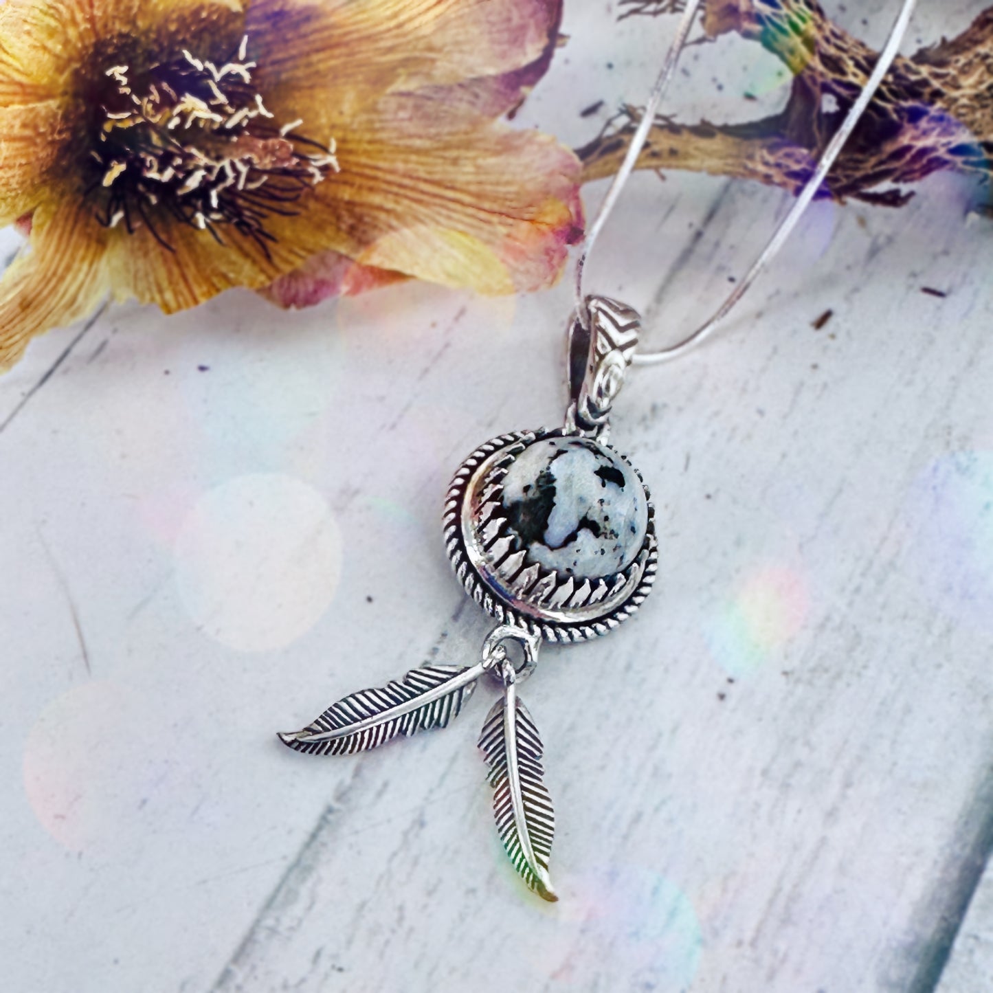 Lighter Than Feathers {White Buffalo} Necklace