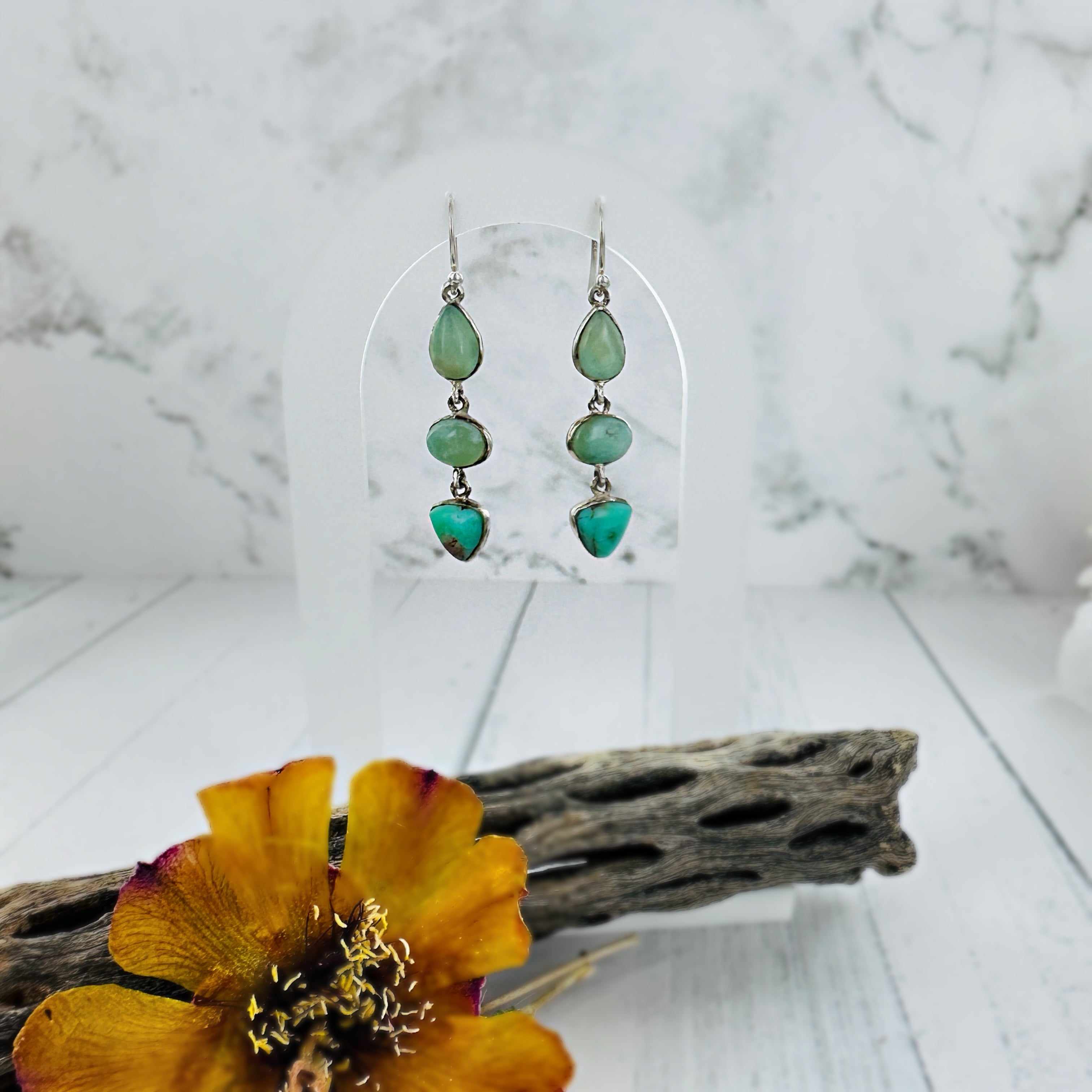 Bold offers and Beautiful Australian Chrysoprase Dangles