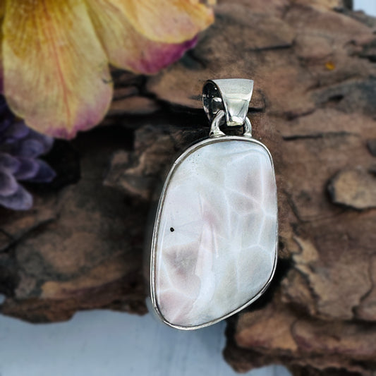 Natrolite {Pink Larimar} Pendant