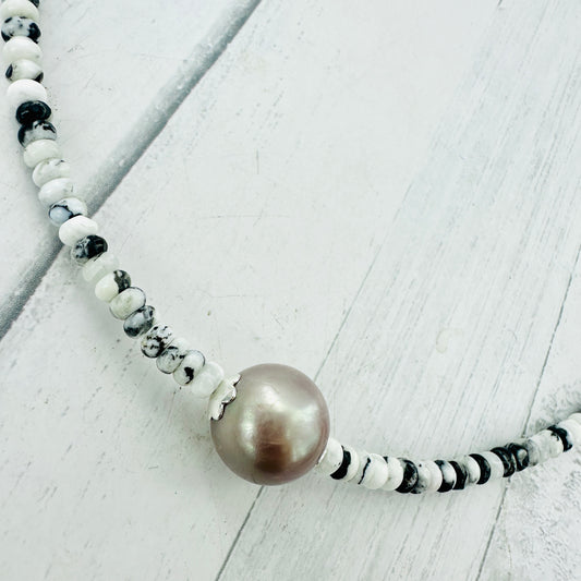 Black Pearl (white buffalo) Necklace