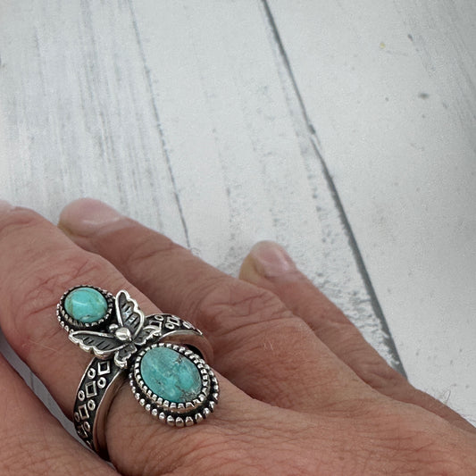 Butterfly (Blue Moon Turquoise) Ring