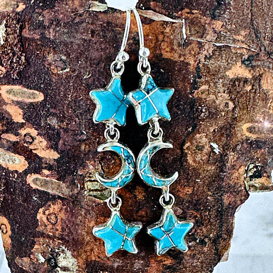 All of the Stars & the Moon {Sierra Nevada turquoise} earrings