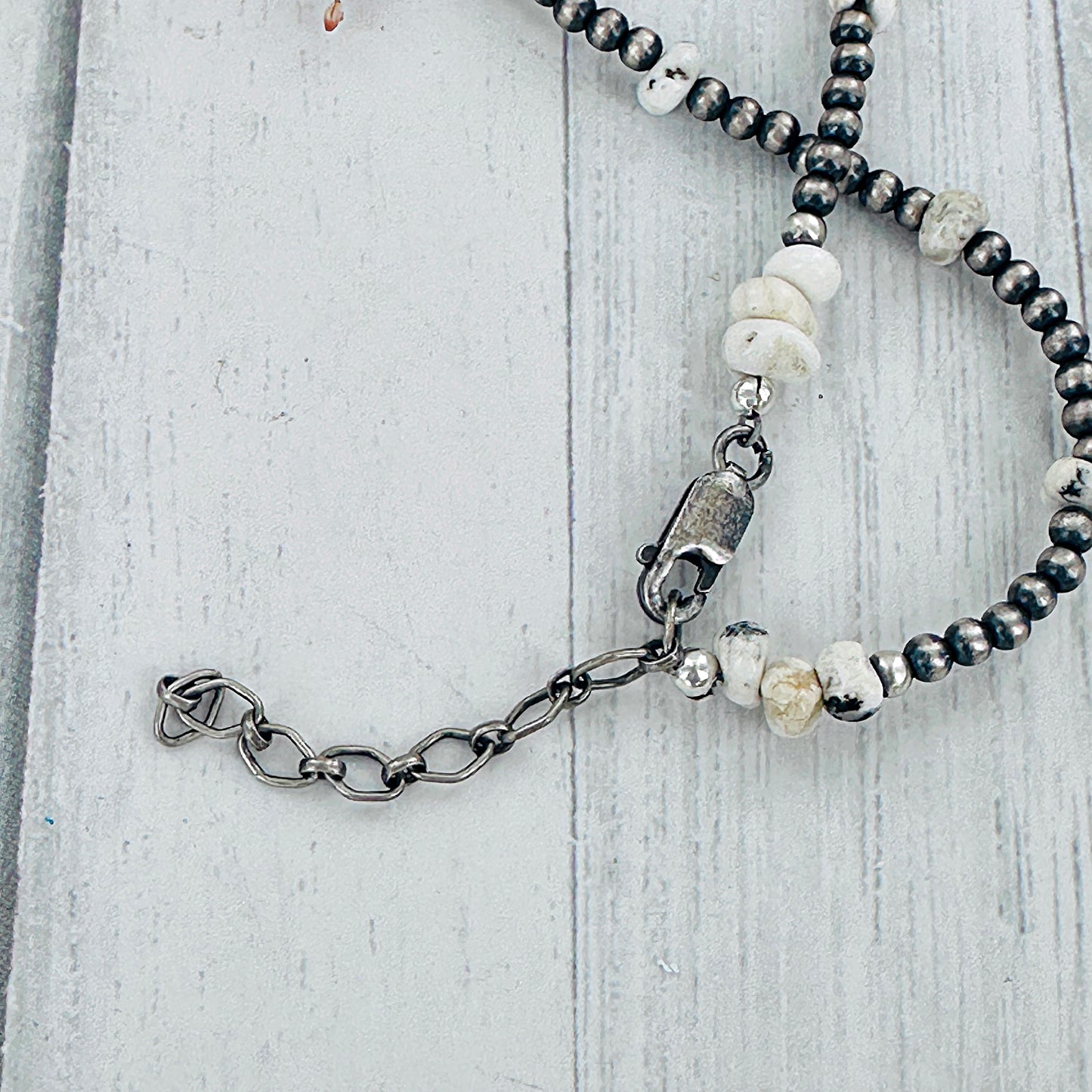Boone Necklace | White Buffalo & Navajo Pearls