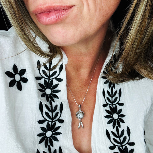 Lighter Than Feathers {White Buffalo} Necklace