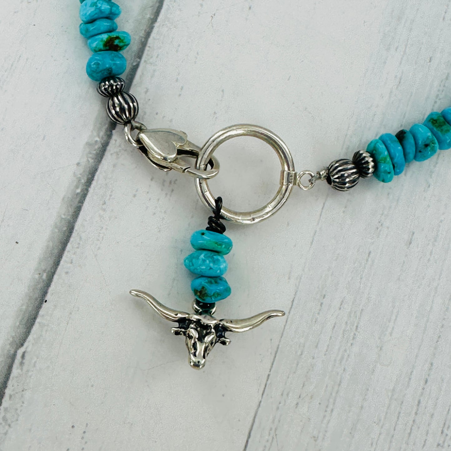 Turquoise Bull Nugget Necklace