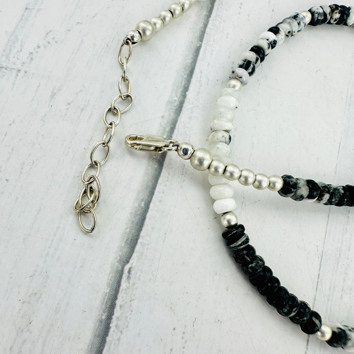 Black & White {White Buffalo} Beaded Necklace