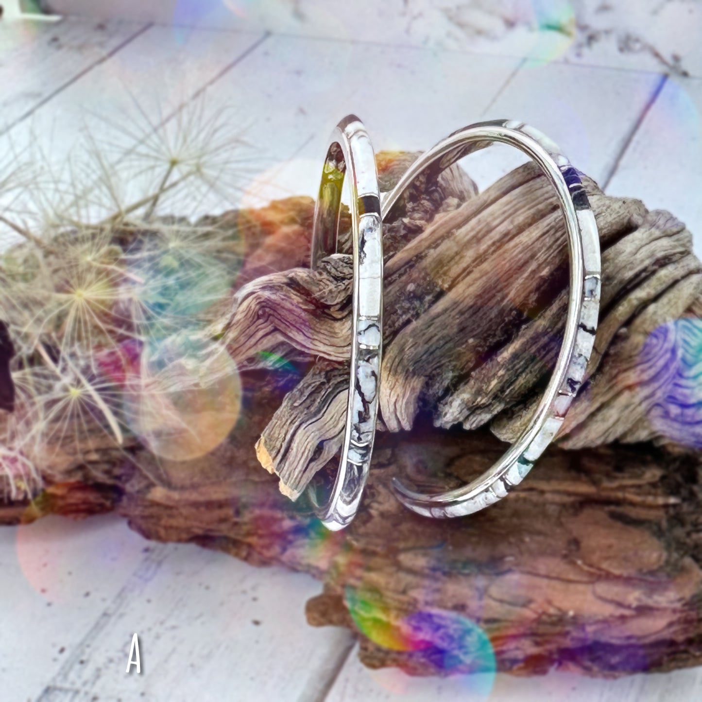 LARGE {White Buffalo} Hoops