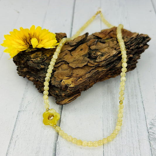 Lace & Lemon {Yellow Calcite} Necklace