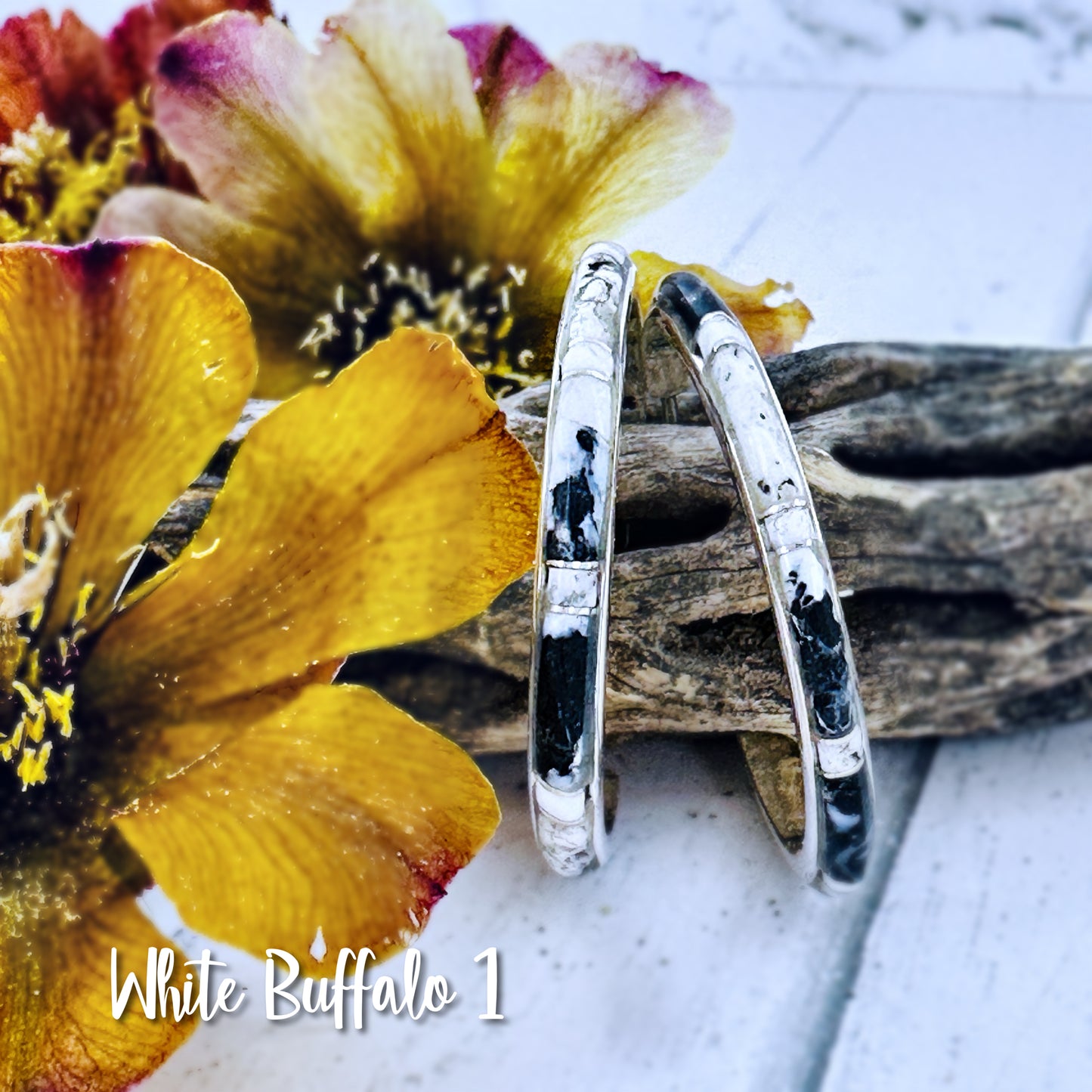 MEDIUM {White Buffalo} Hoops