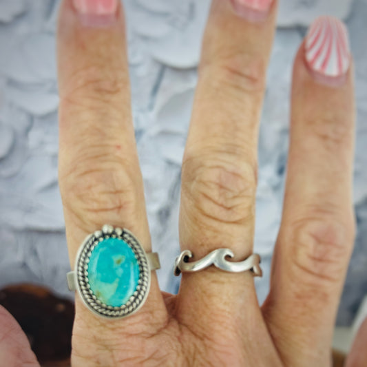 Lasso (kingman turquoise) Adjustable Ring