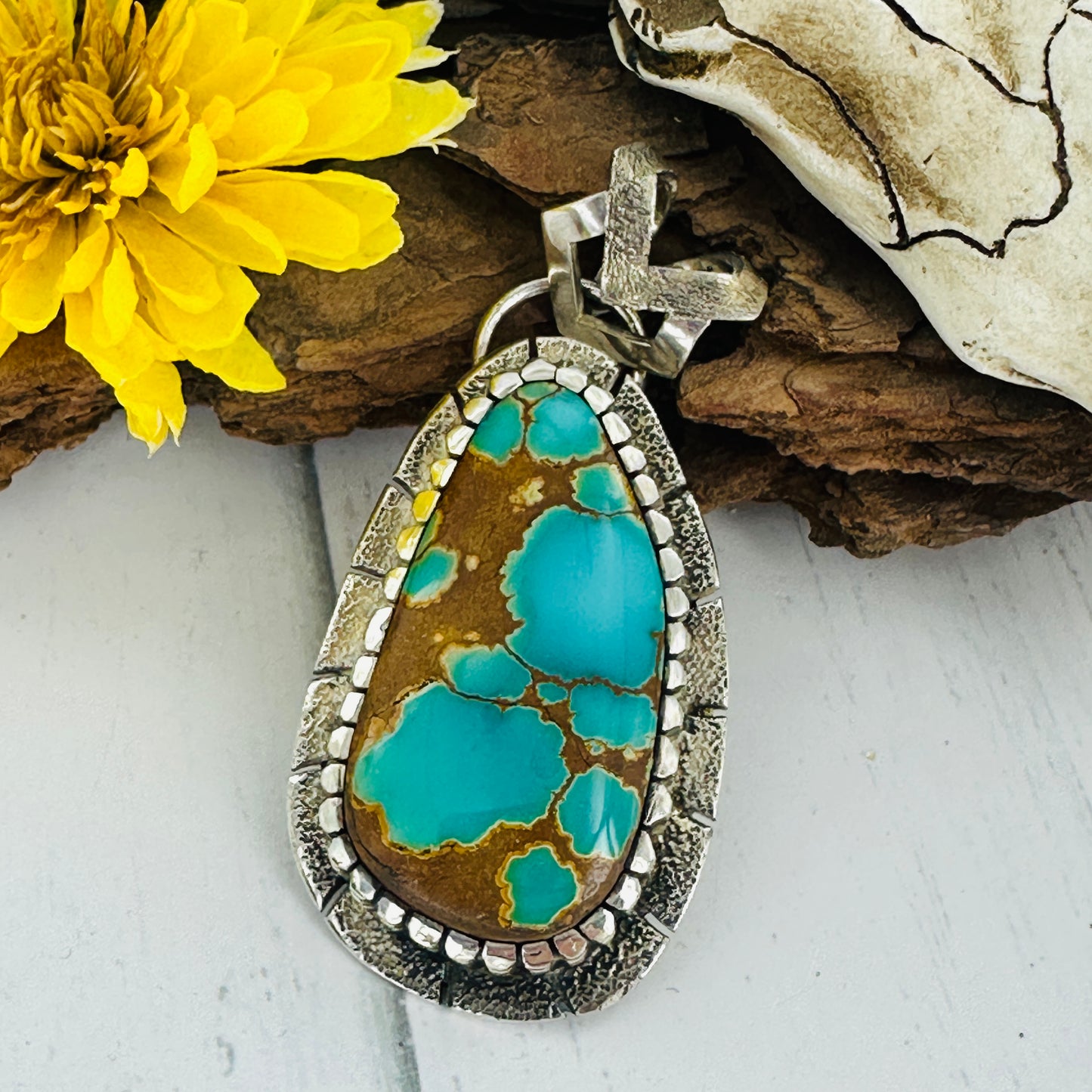Arid Waters {Iron Maiden turquoise} Pendant