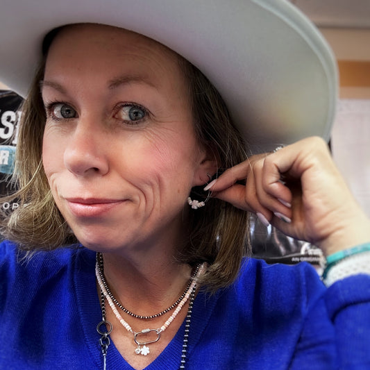 Pink Conch Charm Necklace