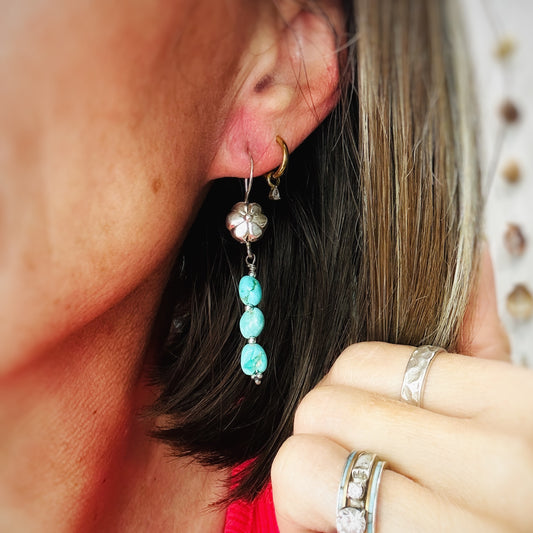 Saguaro Blossom {Blue Moon turquoise} Dangle Earrings