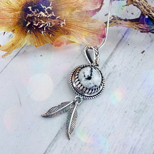 Lighter Than Feathers {White Buffalo} Necklace