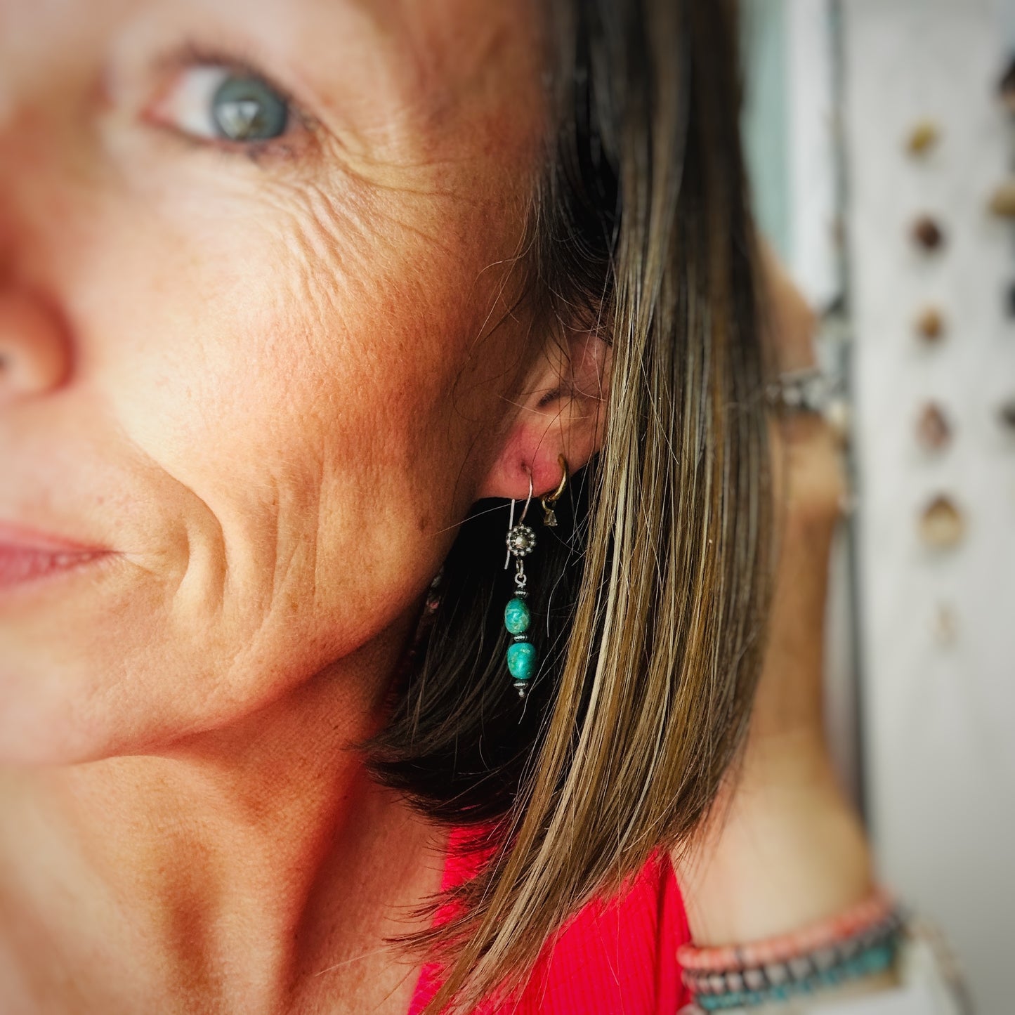 Silver Sage {Sierra Nevada turquoise} Dangle Earrings