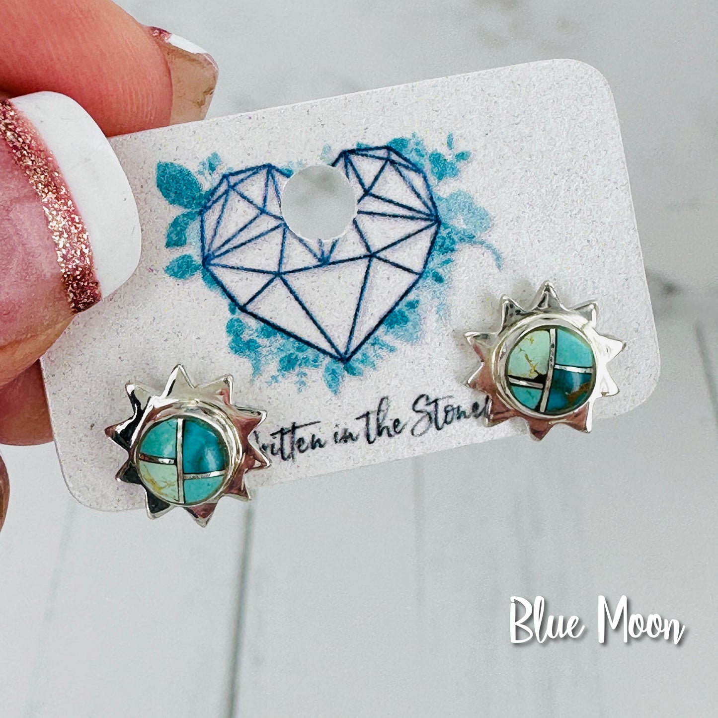 I’ve Got Sunshine {small turquoise sun} earrings