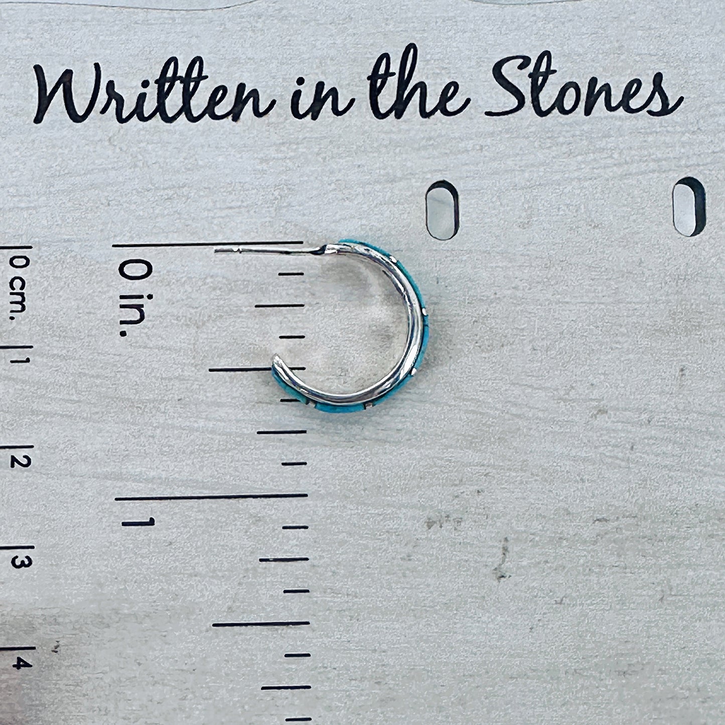 MINI {Kingman turquoise} Hoops