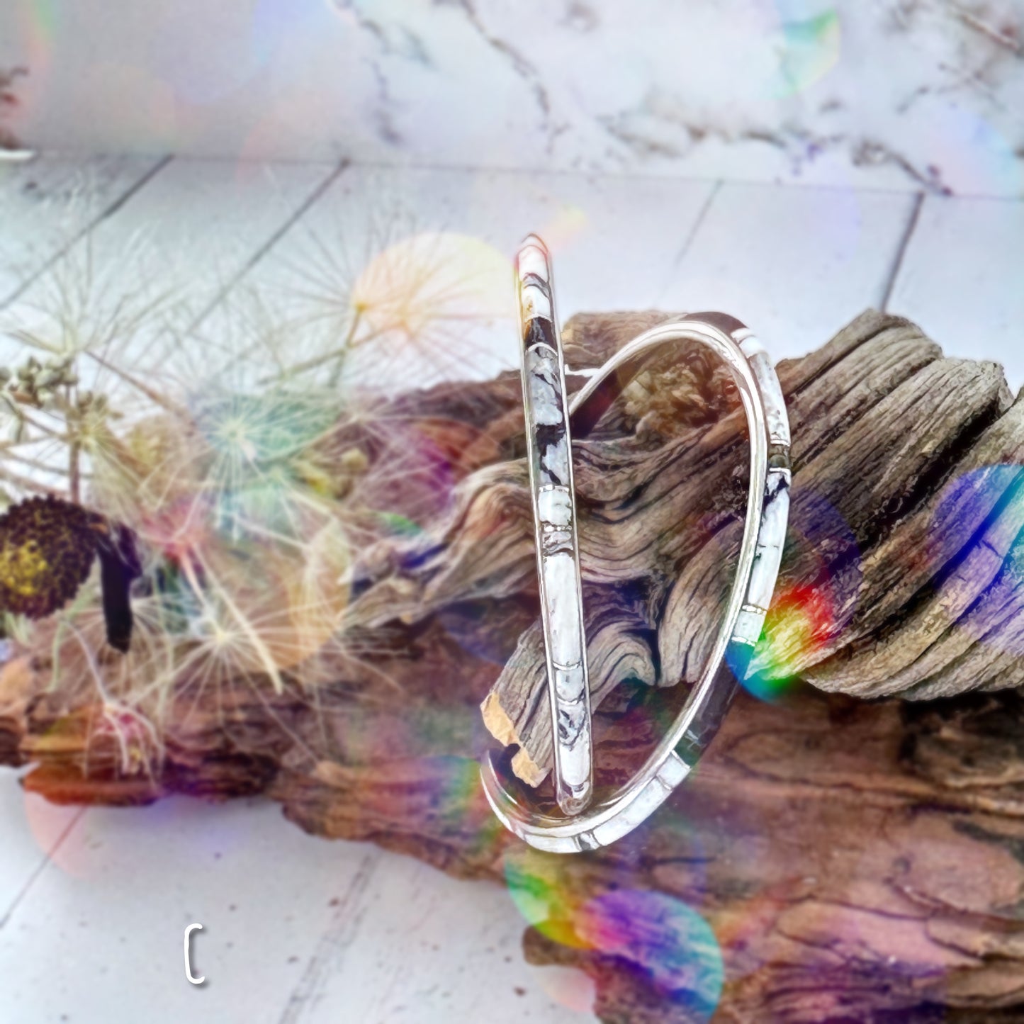 LARGE {White Buffalo} Hoops