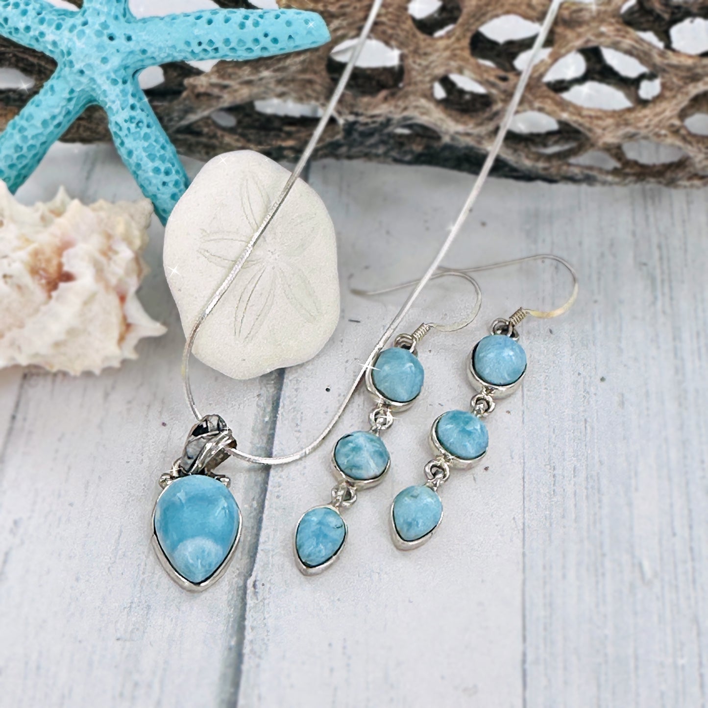 Drop in the Ocean (Larimar) pendant