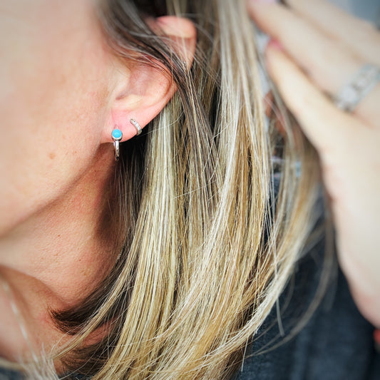 Sleeping Beauty Hoop Earrings