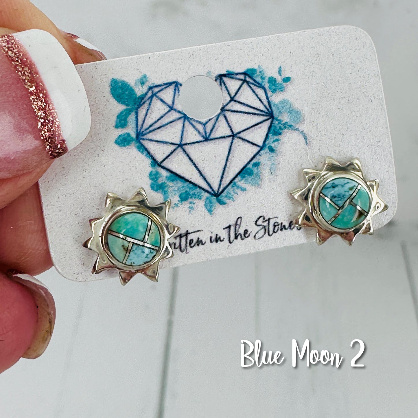 I’ve Got Sunshine {small turquoise sun} earrings