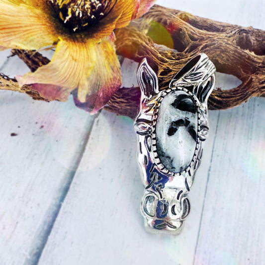 Giddy Up {White Buffalo Horse} Pendant