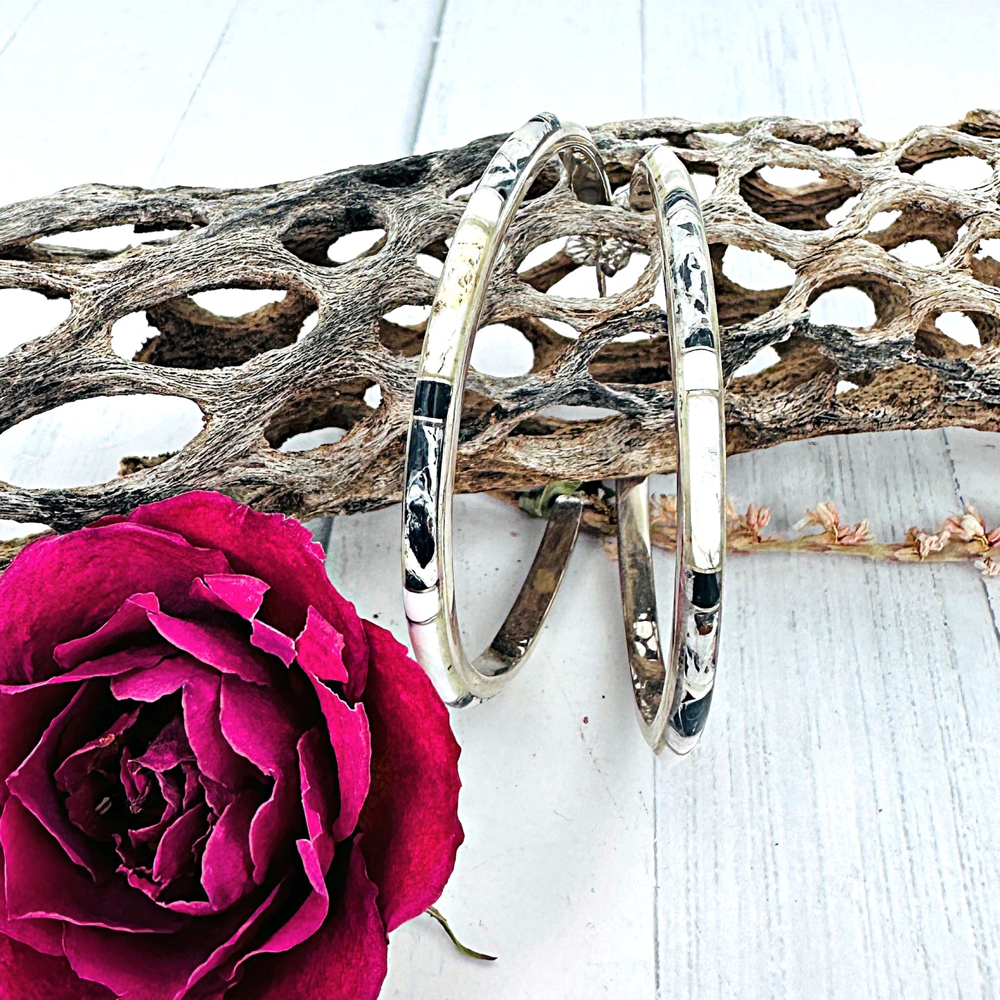 LARGE {White Buffalo} Hoops