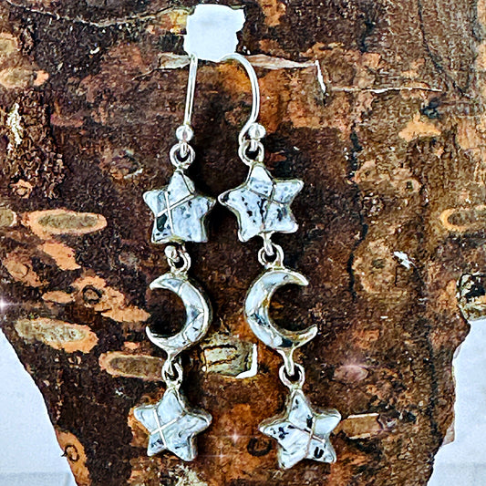 All of the Stars & the Moon {White Buffalo} earrings