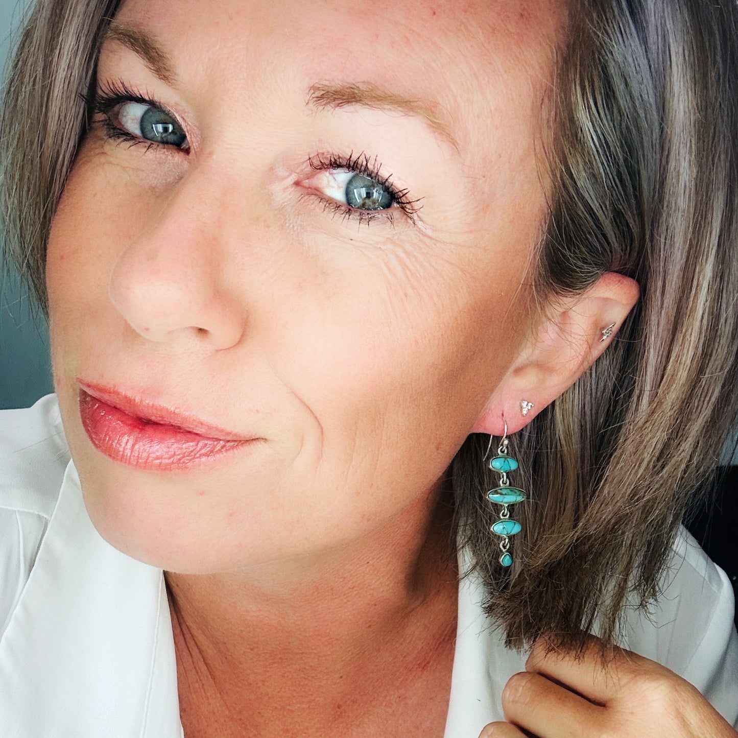 Mini Cascade Falls {Sierra Nevada turquoise} earrings