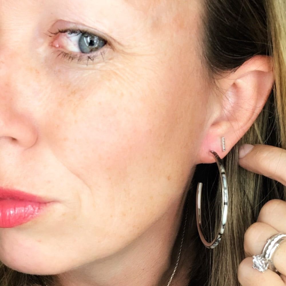 LARGE {White Buffalo} Hoops