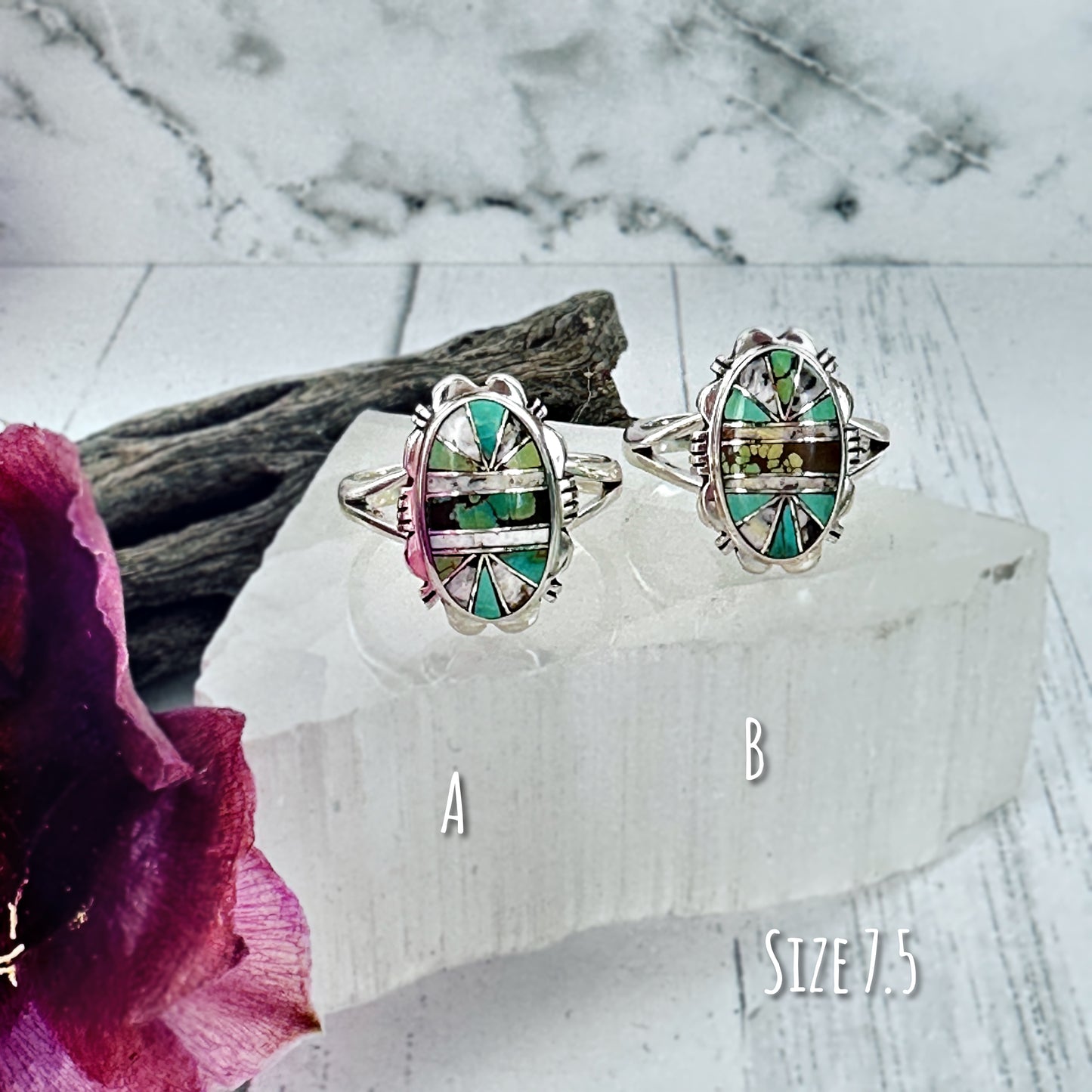 Sundown {Iron Maiden turquoise & White Buffalo} Ring