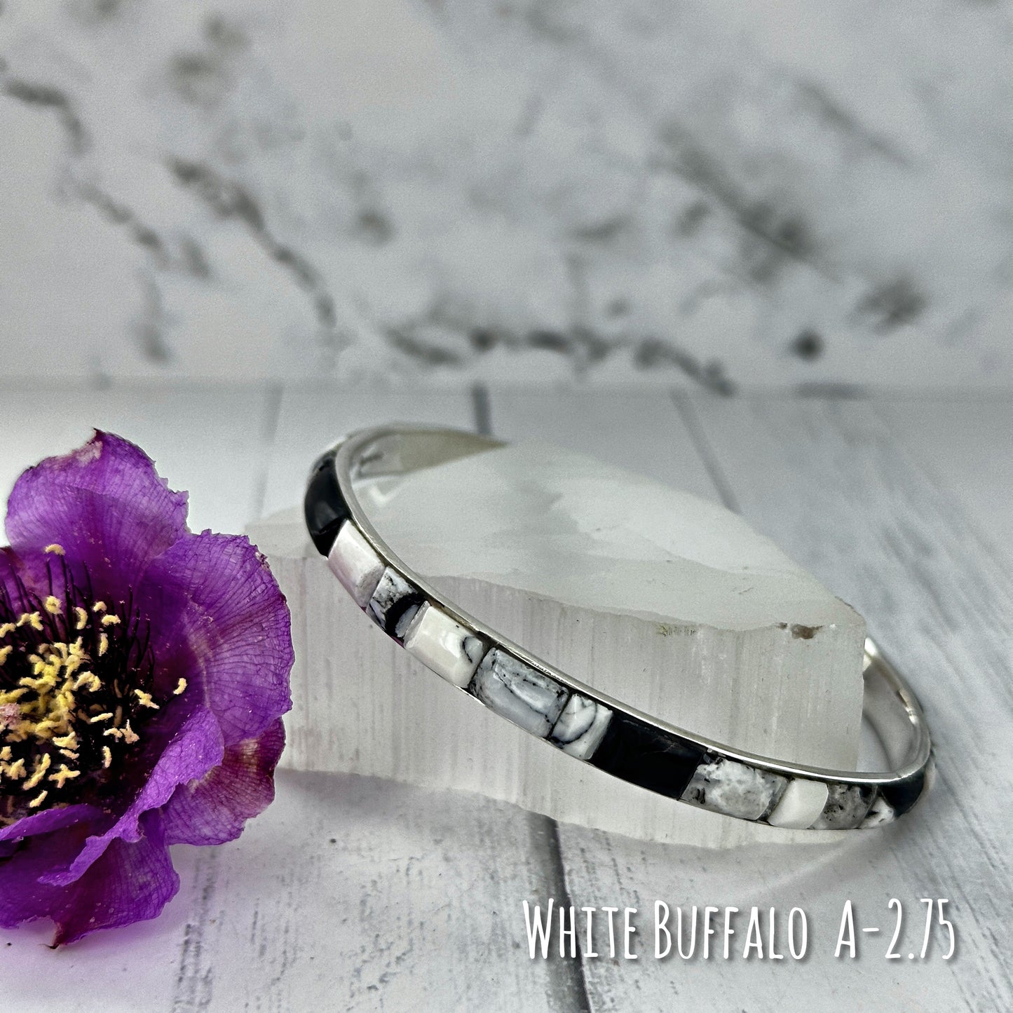 White Buffalo Bangle Bracelet