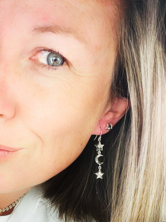 All of the Stars & the Moon {White Buffalo} earrings