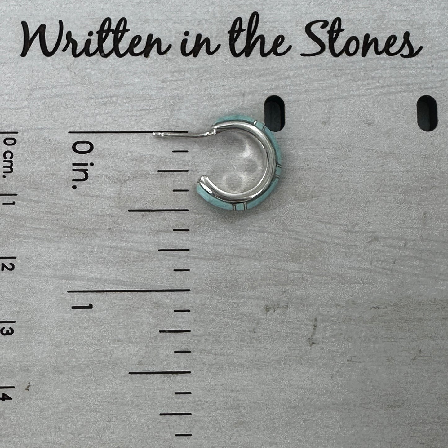 MINI {Iron Maiden turquoise} Hoops