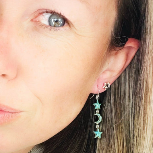 All of the Stars & the Moon {Sierra Nevada turquoise} earrings