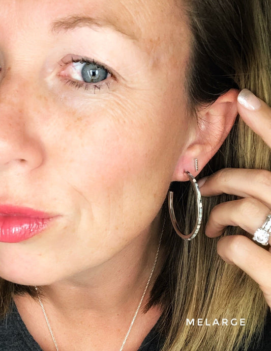 MELARGE {Blue Moon turquoise} Hoops
