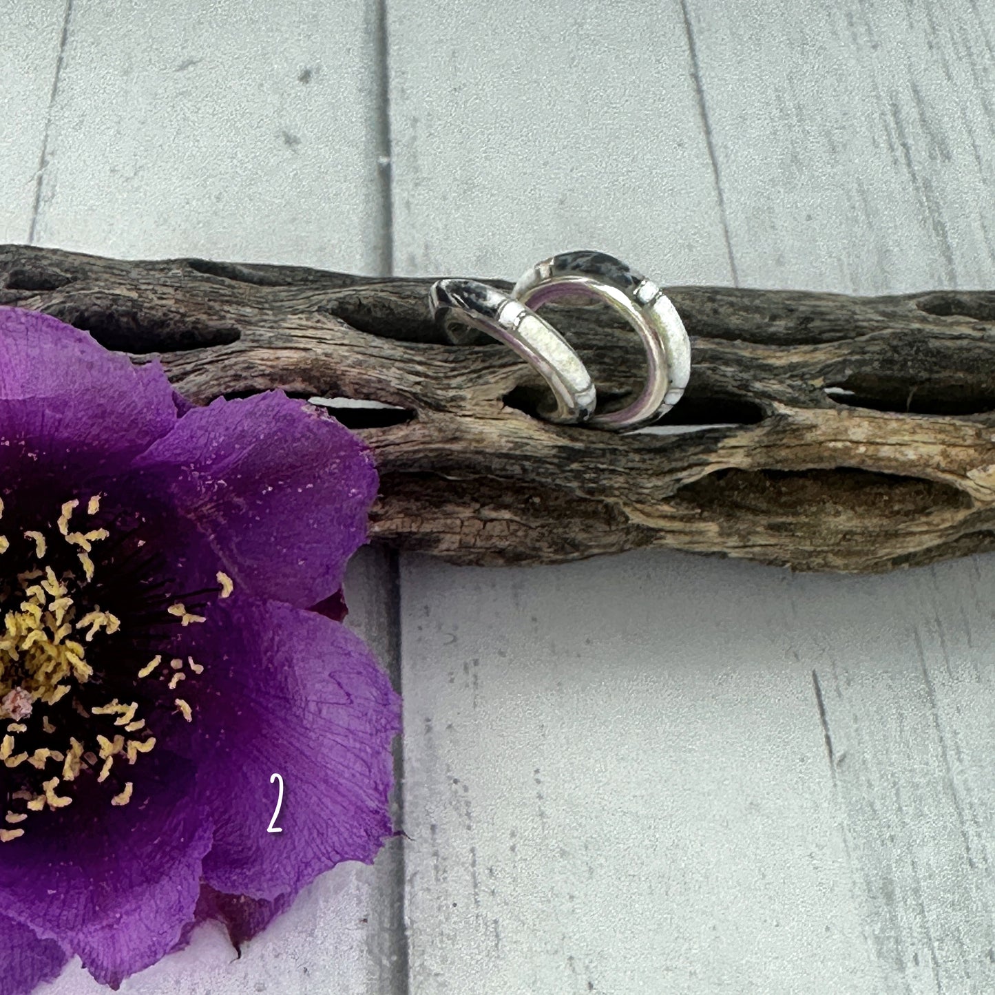 MINI {White Buffalo} Hoops