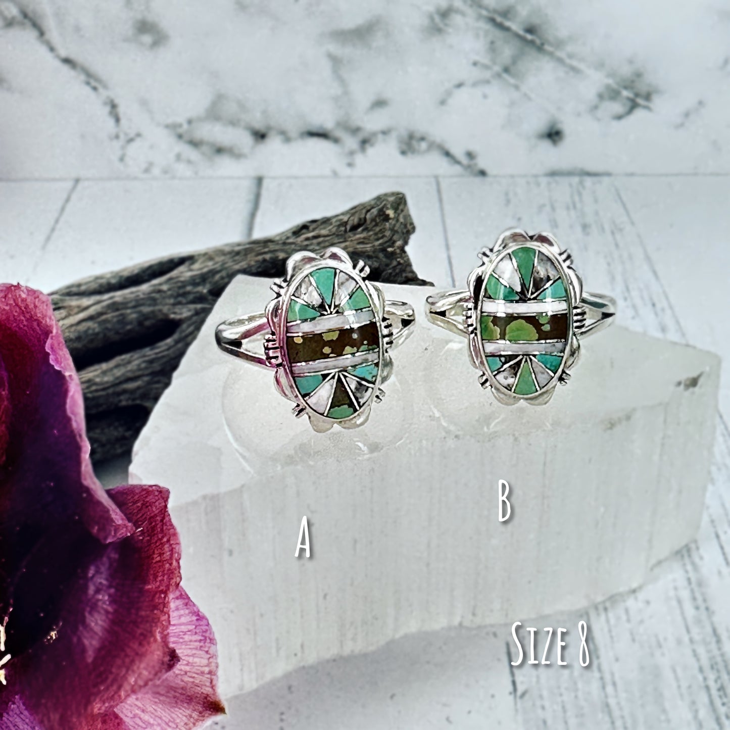 Sundown {Iron Maiden turquoise & White Buffalo} Ring