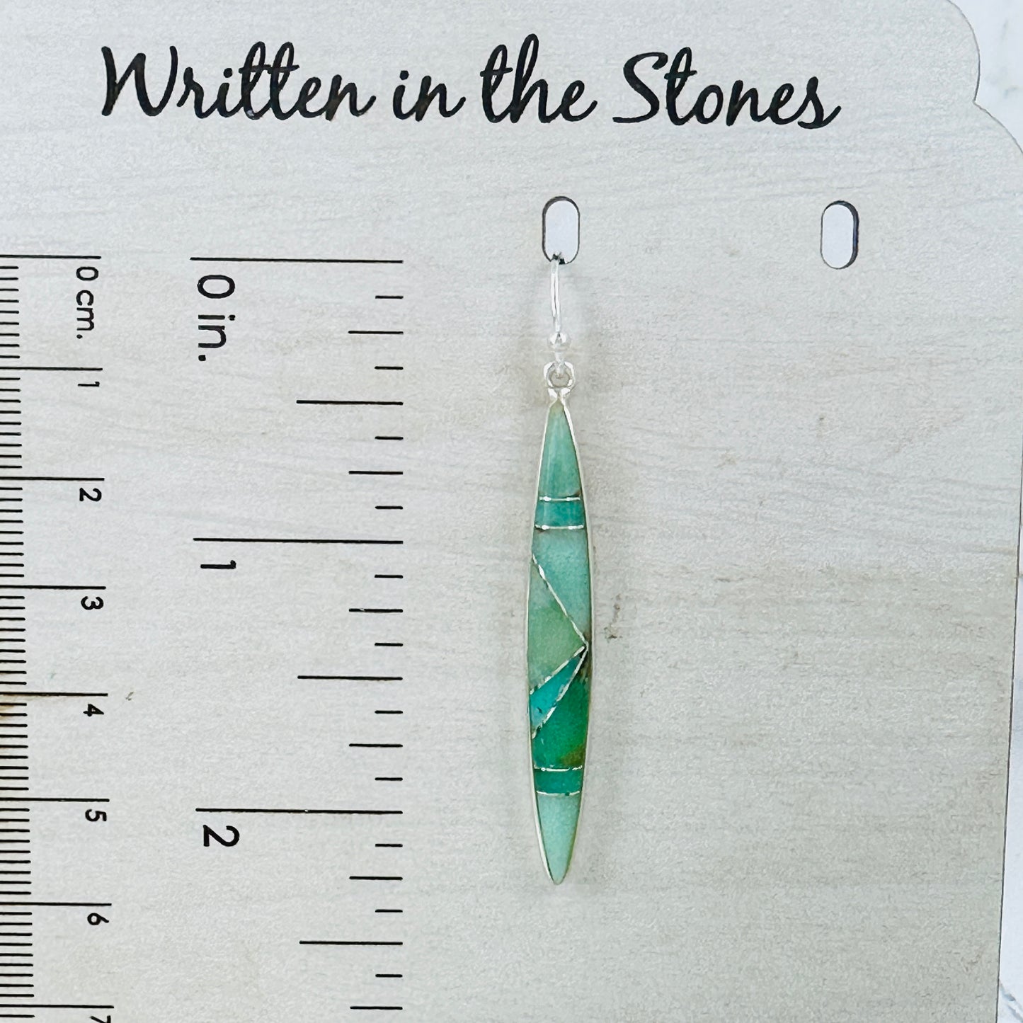 Chrysoprase Long Oval Earrings