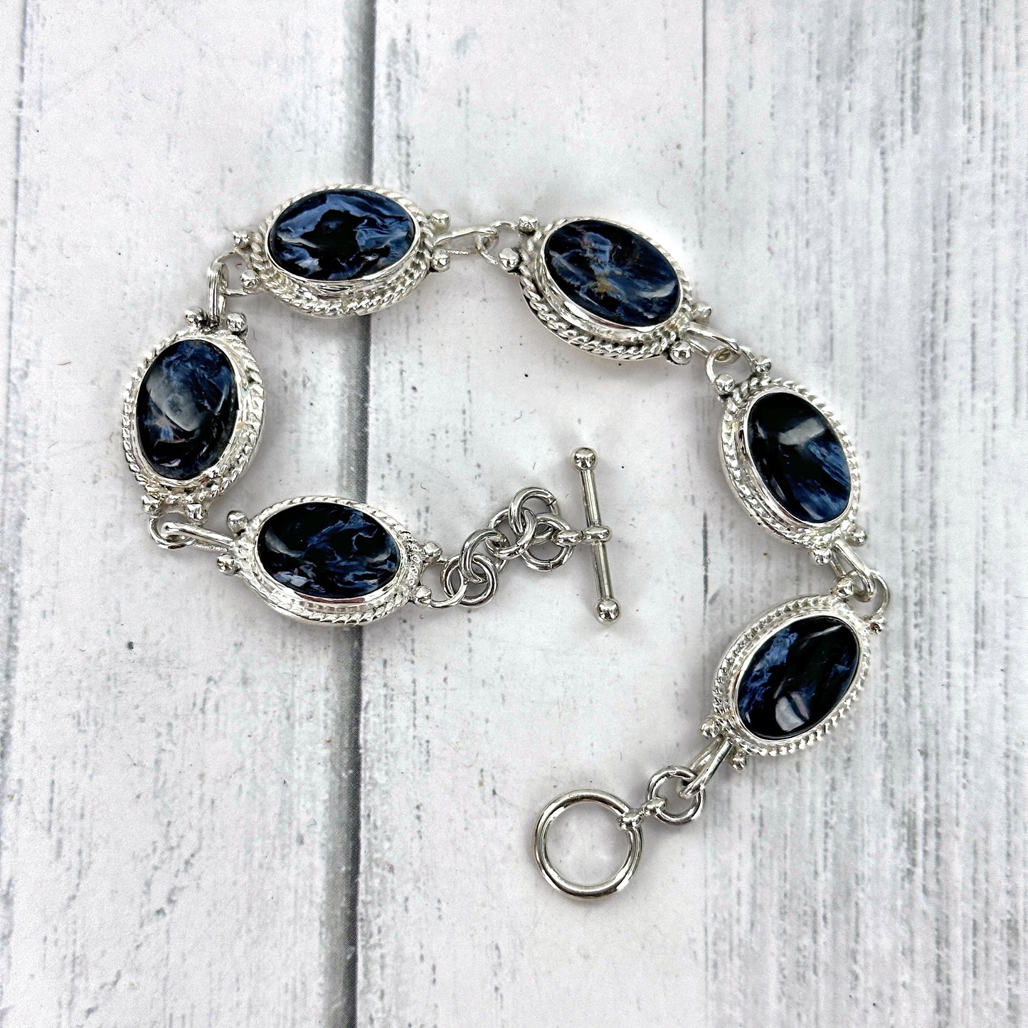 Pietersite Oval Link Bracelet