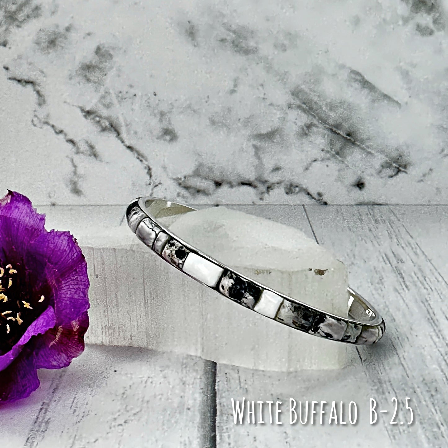 White Buffalo Bangle Bracelet