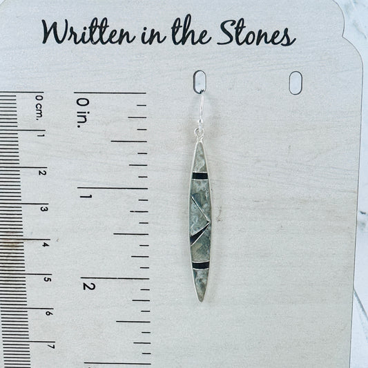 Fluorite Long Oval Earrings