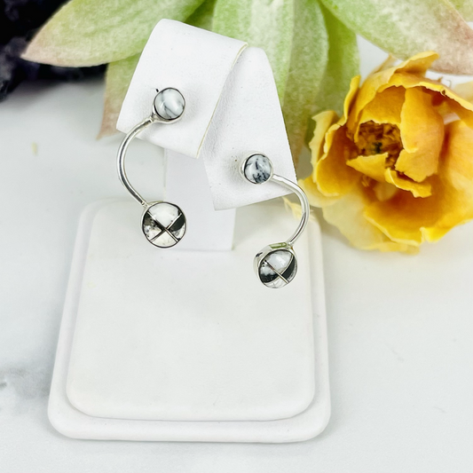 Whirlwind {white buffalo} earrings